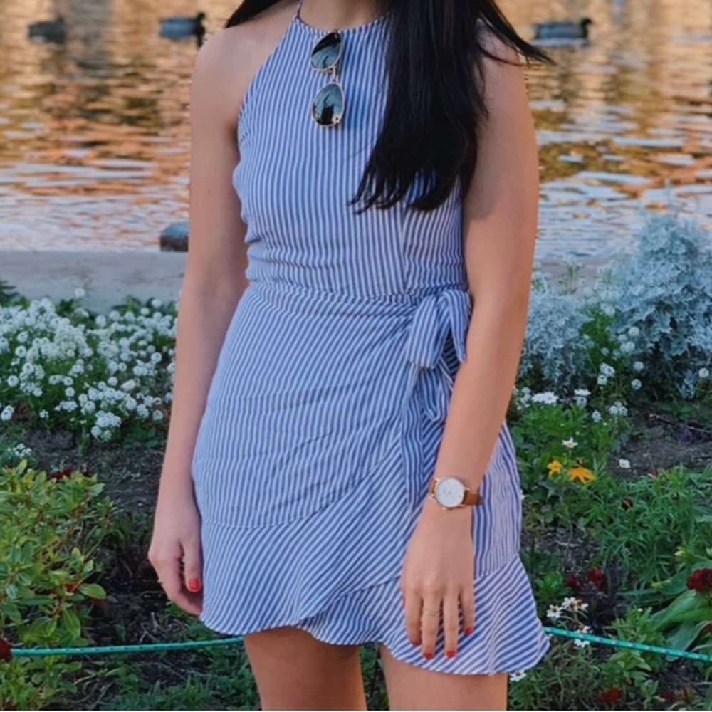 Abercrombie and Fitch Halter Neck Striped Dress